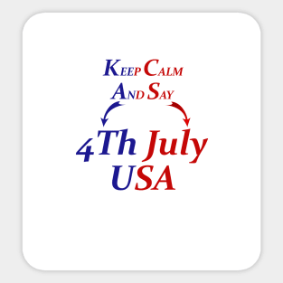 4th july t-shirt USA T-shirt Sticker